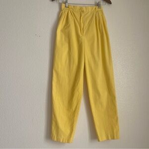 Vintage Smart Parts womens yellow high waisted trousers, 24"